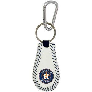 MLB Houston Astros Genuine Leather Seamed Keychain with Carabiner by GameWear